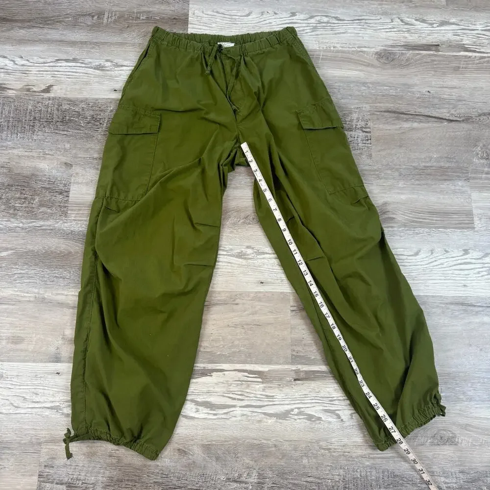Pilcro Anthropologie Olive Cotton Cargo Pants Utility Jogger Small Gorpcore Y2K